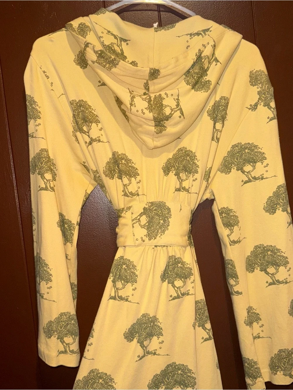 kate quinn 100% Cotton Nightgown and Robe with Olive Tree Print